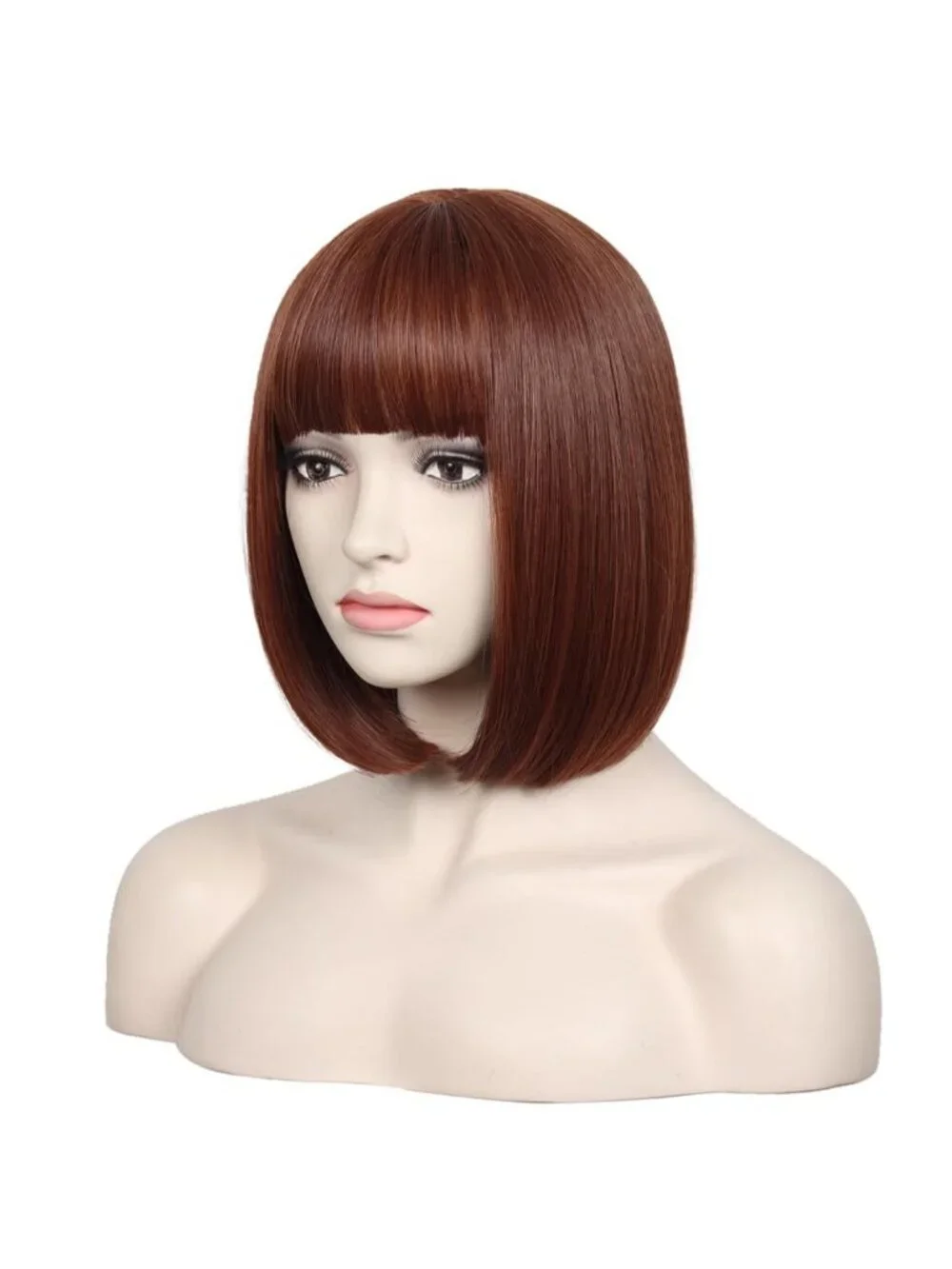 Women's Ash Auburn 12 Inch Straight Blue Bob Wig Synthetic Cosplay Costume Hair